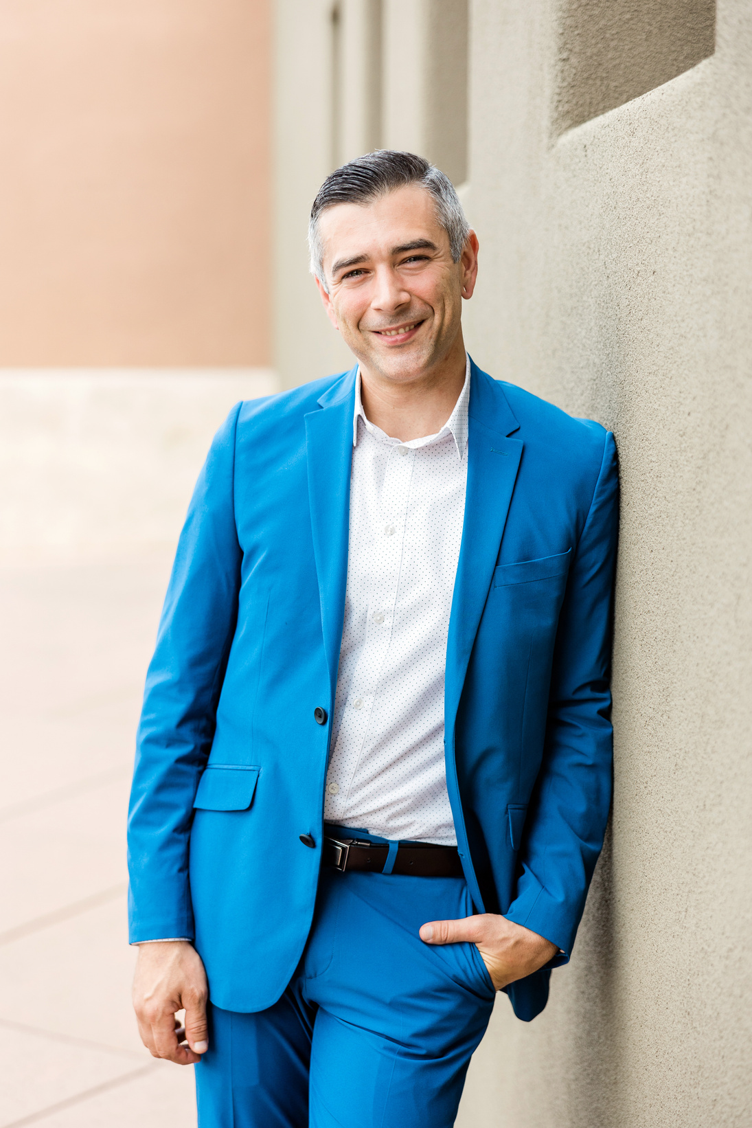 Businessman in Blue Suit
